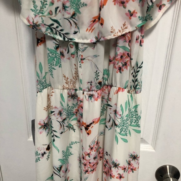 Bailey Blue Floral Print Maxi Dress Ruffle Size Large NWT Nordstrom - Picture 13 of 16